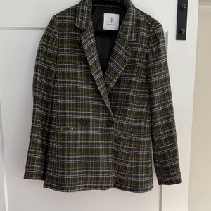 Anime Bing Madeline Plaid double breasted blazer